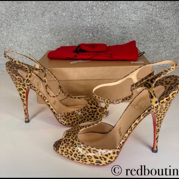 Christian Louboutin Shoes - Louboutin Senora leopard print peep toe pumps